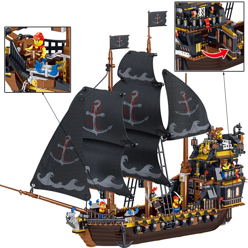 1334+pcs legoinglys Eternity Pirates Ship Building Blocks Bricks Caribbean Mini Pirates Figures Black Pearls Toys For Children
1334+pcs legoinglys Eternity Pirates Ship Building Blocks Bricks Caribbean Mini Pirates Figures Black Pearls Toys For Children