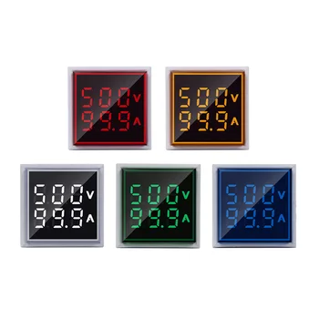 Square LED Digital Voltmeter Ammeter Signal Lights Volt Voltage Current Combo Meter Indicator Tester Measuring AC 60-500V 0-100A
Square LED Digital Voltmeter Ammeter Signal Lights Volt Voltage Current Combo Meter Indicator Tester Measuring AC 60-500V 0-100A