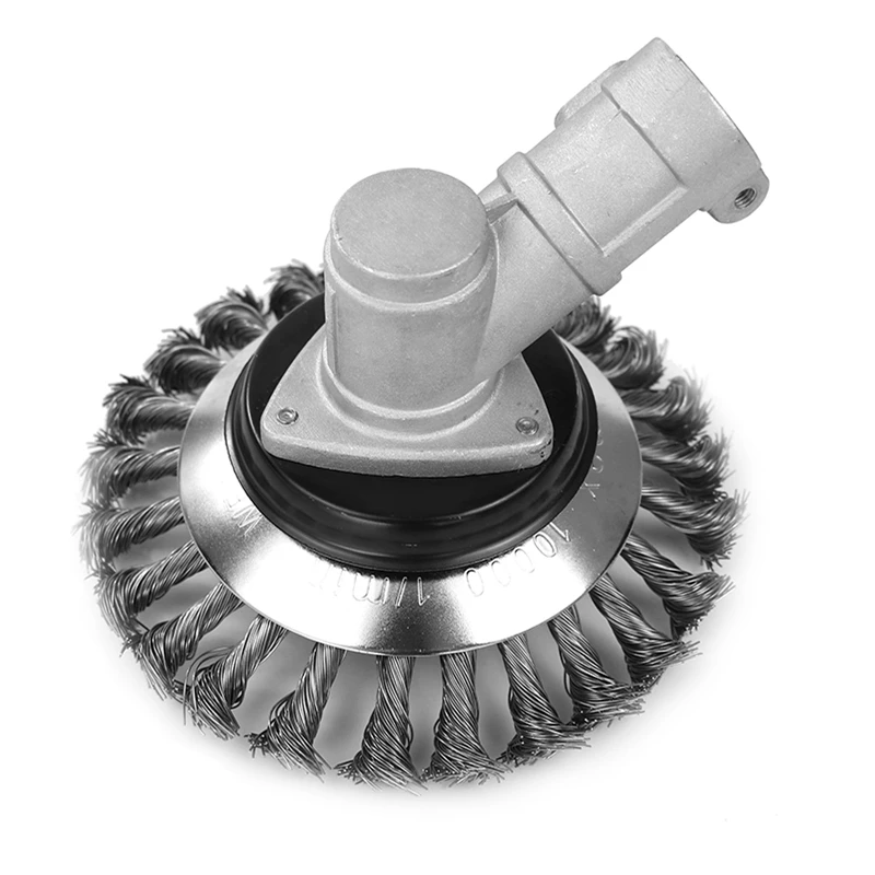 6 Inch Grass Trimmer Head Eyelet Steel Wire Trimming Head Rusting Brush Grass Weed Cutter Head for Lawn Mower Garden Tools
6 Inch Grass Trimmer Head Eyelet Steel Wire Trimming Head Rusting Brush Grass Weed Cutter Head for Lawn Mower Garden Tools