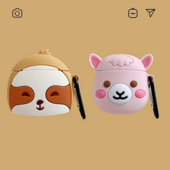 for apple Bluetooth headset 3D Cute Alpaca and Sloth Earphone Case For airpods 1 2 soft Silicone protective cover with hook
for apple Bluetooth headset 3D Cute Alpaca and Sloth Earphone Case For airpods 1 2 soft Silicone protective cover with hook