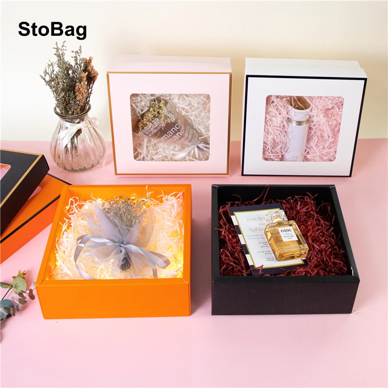 StoBag 4pcs Valentine's Day Gift Box/Bag With Transparent Window Wedding Birthday Party Surprise Chocolate Makeup Packaging Box
StoBag 4pcs Valentine's Day Gift Box/Bag With Transparent Window Wedding Birthday Party Surprise Chocolate Makeup Packaging Box
