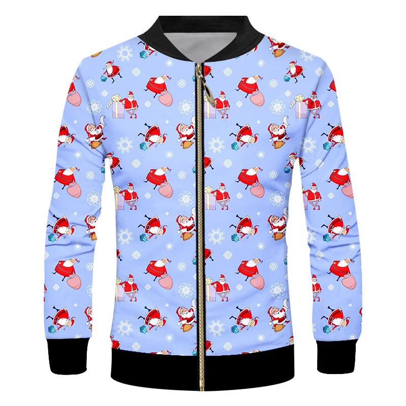 IFPD EU Size Men's Personality Plus Size Christmas 3D Printed Zipper Jacket Santa Claus Gift Man Polyester Xmas Party Coat 6XL
IFPD EU Size Men's Personality Plus Size Christmas 3D Printed Zipper Jacket Santa Claus Gift Man Polyester Xmas Party Coat 6XL