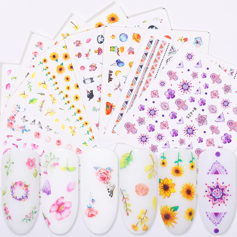 1 Sheet Flowers Series Nail Water Decals Mixed Pattern Colorful Papers Transfer Sticker Nail Art DIY Decoration Tools
1 Sheet Flowers Series Nail Water Decals Mixed Pattern Colorful Papers Transfer Sticker Nail Art DIY Decoration Tools