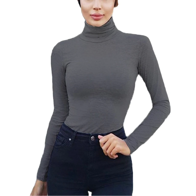 Turtleneck Long Sleeve Sexy Bodysuit Women Solid Color Bodycon Skinny Warm Romper Elegant Autumn Bottoming Jumpsuit
Turtleneck Long Sleeve Sexy Bodysuit Women Solid Color Bodycon Skinny Warm Romper Elegant Autumn Bottoming Jumpsuit