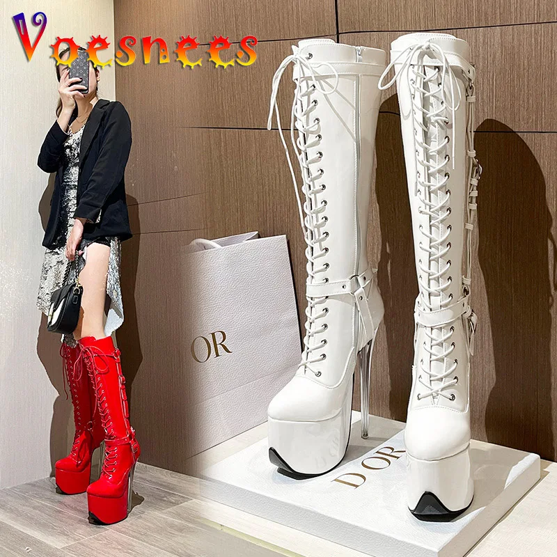 Rome Style Zip Autumn Winter Boots Fashion Detachable Decorative Buckle Band Women Shoes Thin High Heel Platform Knee High Boots
Rome Style Zip Autumn Winter Boots Fashion Detachable Decorative Buckle Band Women Shoes Thin High Heel Platform Knee High Boots