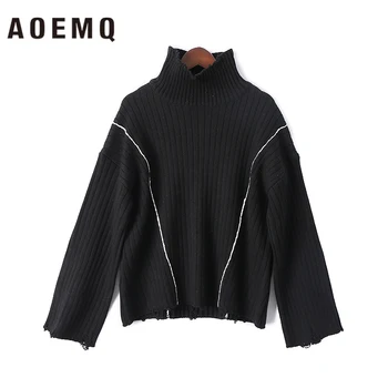 AOEMQ Fashion Pullover Sweater 4 Colors Turleneck Winter Kinitted Sweater with Striped Pattern Sweater Wide Sleeve Clothing
AOEMQ Fashion Pullover Sweater 4 Colors Turleneck Winter Kinitted Sweater with Striped Pattern Sweater Wide Sleeve Clothing