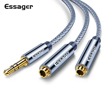 Essager Aux Cable 3.5mm Jack Male to 2 Female 3.5 mm Splitter Adapter Audio Extetion Wire Cable for Mic Headphone Speaker TV Box
Essager Aux Cable 3.5mm Jack Male to 2 Female 3.5 mm Splitter Adapter Audio Extetion Wire Cable for Mic Headphone Speaker TV Box