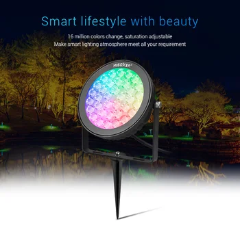 Miboxer FUTC05 25W RGB+CCT Smart LED Garden Lamp Outdoor Landscape Light IP66 AC 220V wifi/phone APP/remote/Alexa Voice control 
Miboxer FUTC05 25W RGB+CCT Smart LED Garden Lamp Outdoor Landscape Light IP66 AC 220V wifi/phone APP/remote/Alexa Voice control