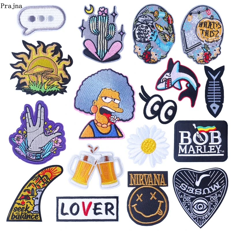 Prajna Cartoon Patch Iron On Patches On Clothes Embroidered Patches For Clothing Stripes Badges On Jacket Jeans Decoration DIY
Prajna Cartoon Patch Iron On Patches On Clothes Embroidered Patches For Clothing Stripes Badges On Jacket Jeans Decoration DIY