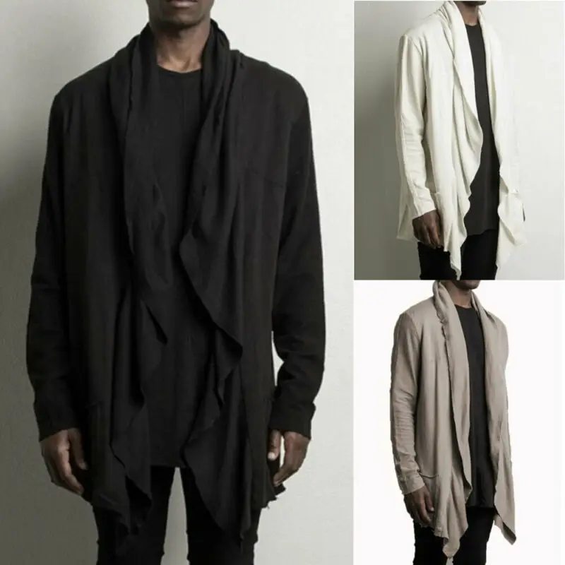 Autumn Casual Open Stitch Black Khaki Draped Long Trench Men Male Solid Pocket Detail Loose Asymmetrical Hem Coats Drop shipping
Autumn Casual Open Stitch Black Khaki Draped Long Trench Men Male Solid Pocket Detail Loose Asymmetrical Hem Coats Drop shipping