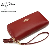 Kangaroo Kingdom Women Wallets Genuine Leather Long Purse Women Clutch Bags Brand Female Wallet large capacity double zipper 
Kangaroo Kingdom Women Wallets Genuine Leather Long Purse Women Clutch Bags Brand Female Wallet large capacity double zipper