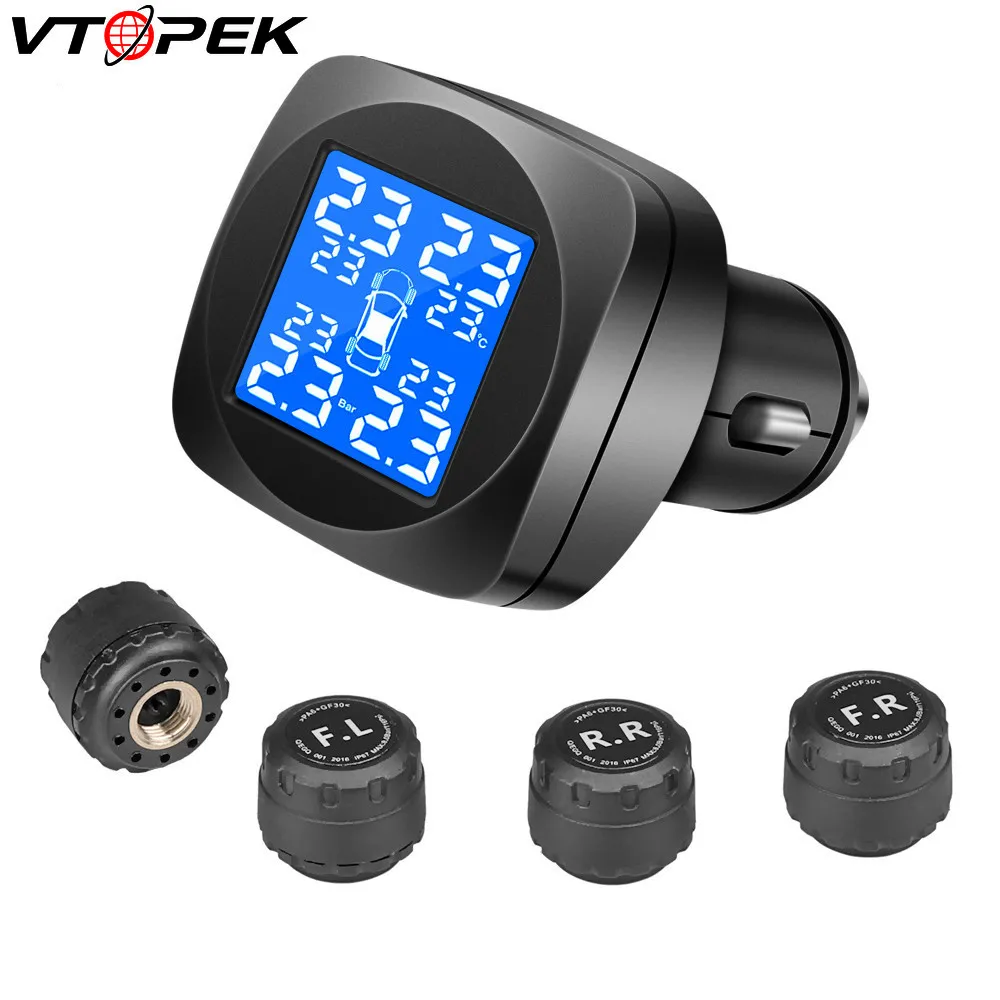 2019 New Vtopek Wireless TPMS Car Tire Pressure Monitoring System HD Digital Display Auto Real Time Alarm 4 External Sensors
2019 New Vtopek Wireless TPMS Car Tire Pressure Monitoring System HD Digital Display Auto Real Time Alarm 4 External Sensors