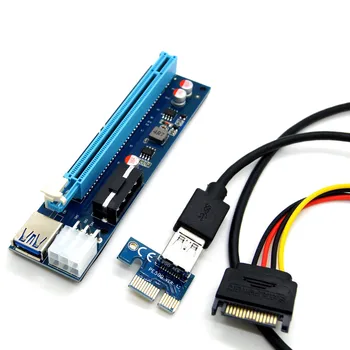 USB Cable USB3.0 PCI-E Express 1x To 16x Extender Riser Card Adapter SATA 6Pin Power Cable USB Adapter Cables-L03
USB Cable USB3.0 PCI-E Express 1x To 16x Extender Riser Card Adapter SATA 6Pin Power Cable USB Adapter Cables-L03