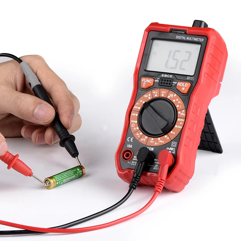 Digital Multimeter Auto Ranging TRMS 6000 Counts Volt Meter AC/DC Voltage Current Ohm Capacitance Frequency Diode Transistor
Digital Multimeter Auto Ranging TRMS 6000 Counts Volt Meter AC/DC Voltage Current Ohm Capacitance Frequency Diode Transistor