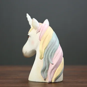European style unicorn head resin ornaments birthday gift for girls horse crafts colorful nordic creative Christmas Gift YWDY30
European style unicorn head resin ornaments birthday gift for girls horse crafts colorful nordic creative Christmas Gift YWDY30