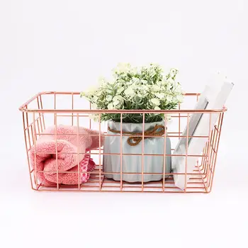 Nordic Style Rose Gold Metal Wire Storage Basket Cosmetic Organizer Holder Home Office Desk Toiletry Collection Bathroom Shelf
Nordic Style Rose Gold Metal Wire Storage Basket Cosmetic Organizer Holder Home Office Desk Toiletry Collection Bathroom Shelf