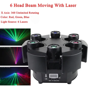 Smart 6 Heads Moving Head Beam Laser Light RGB Floral Color Laser Light Projector Unlimited Rotating Patry Disco DJ Laser Lights
Smart 6 Heads Moving Head Beam Laser Light RGB Floral Color Laser Light Projector Unlimited Rotating Patry Disco DJ Laser Lights