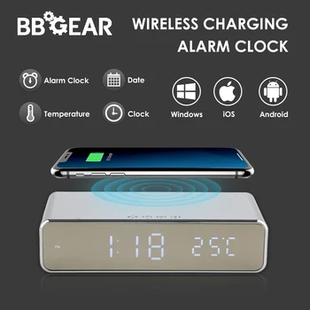 Multifunction Wireless Phone Charger with LED Alarm Clock Modern Qi Charging Electronic Desktop Digital Alarm Clock Date Temp
Multifunction Wireless Phone Charger with LED Alarm Clock Modern Qi Charging Electronic Desktop Digital Alarm Clock Date Temp
