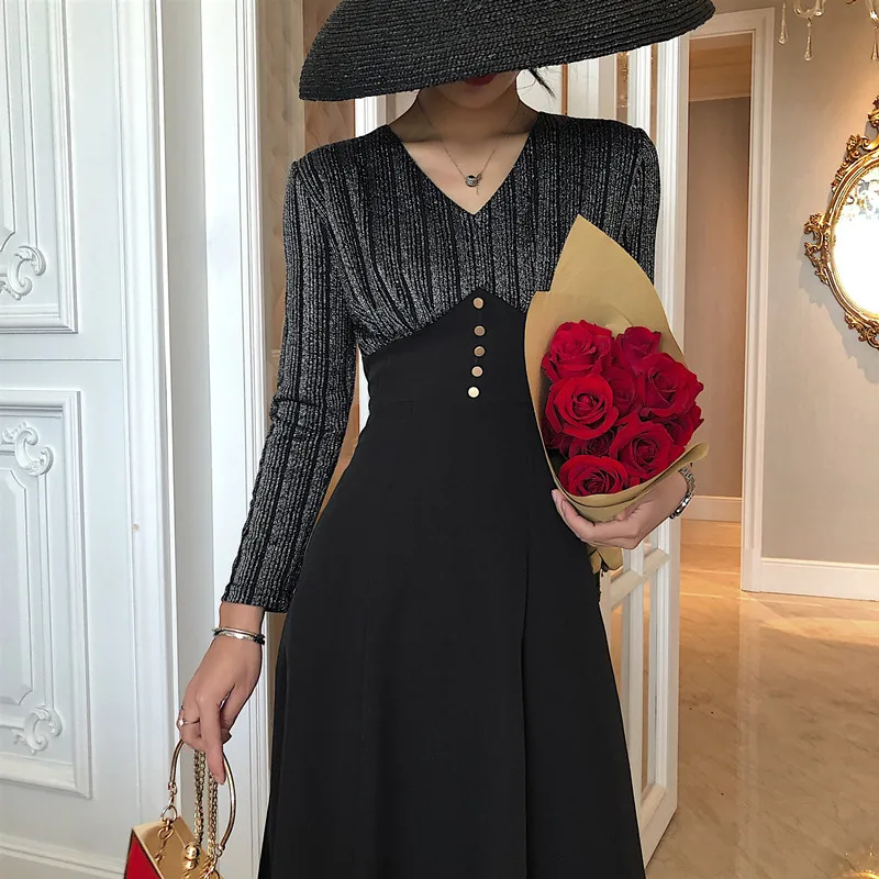 French Style Vintage Dress Women Fashion Commuting Women Dress New Spring Autumn Dress Temperament Contrast Color A-line Dress
French Style Vintage Dress Women Fashion Commuting Women Dress New Spring Autumn Dress Temperament Contrast Color A-line Dress