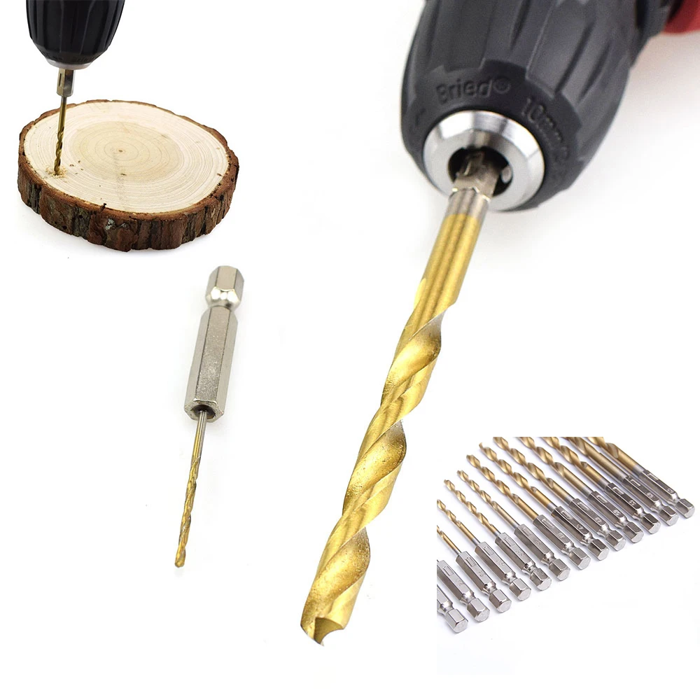 13pcs/set 1/4 Inch Hex Shank Twist Bits Multifunction Tools Electric Screwdriver Drill Wind Bit Titanium Drill Bit Set
13pcs/set 1/4 Inch Hex Shank Twist Bits Multifunction Tools Electric Screwdriver Drill Wind Bit Titanium Drill Bit Set