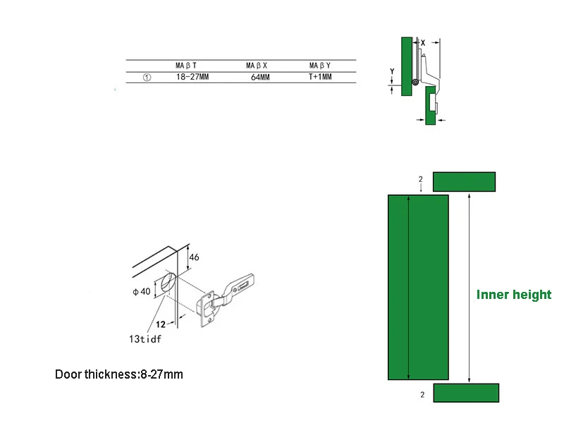Generic 1 Set Thicken Side Loading Push & Pull Rail Hidden Door Looping Collapsible Door