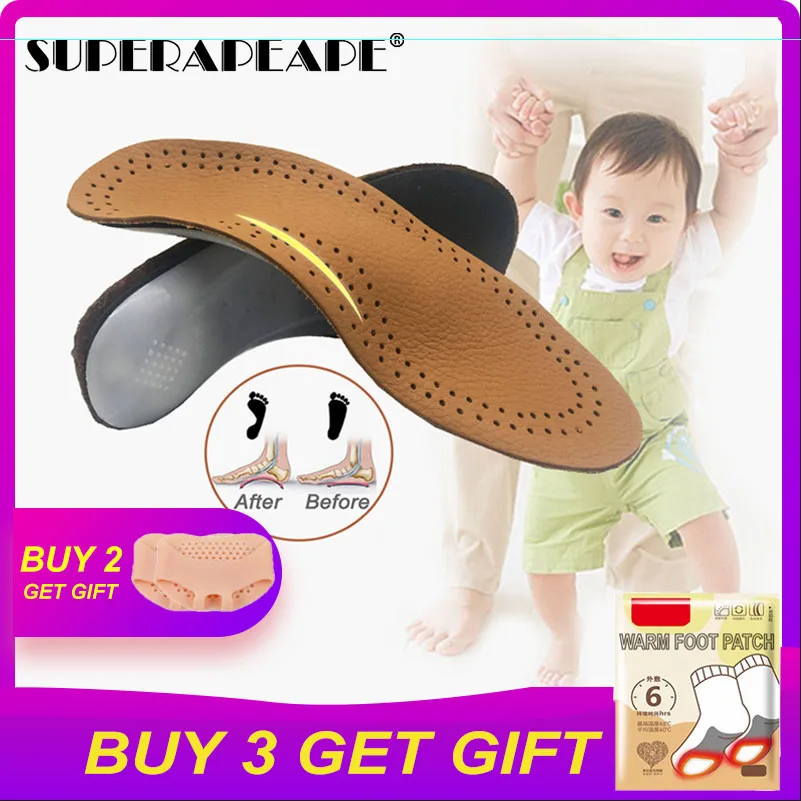 Leather 3D Orthotic Insoles flat feet for kids and Children Arch Support insole for X-Legs child orthopedic shoes Foot Care
Leather 3D Orthotic Insoles flat feet for kids and Children Arch Support insole for X-Legs child orthopedic shoes Foot Care