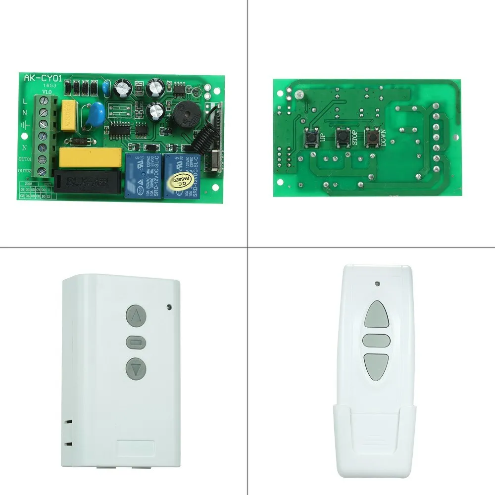 AC220V двигатель RF беспроводной переключатель системы дистанционного управления 2CH