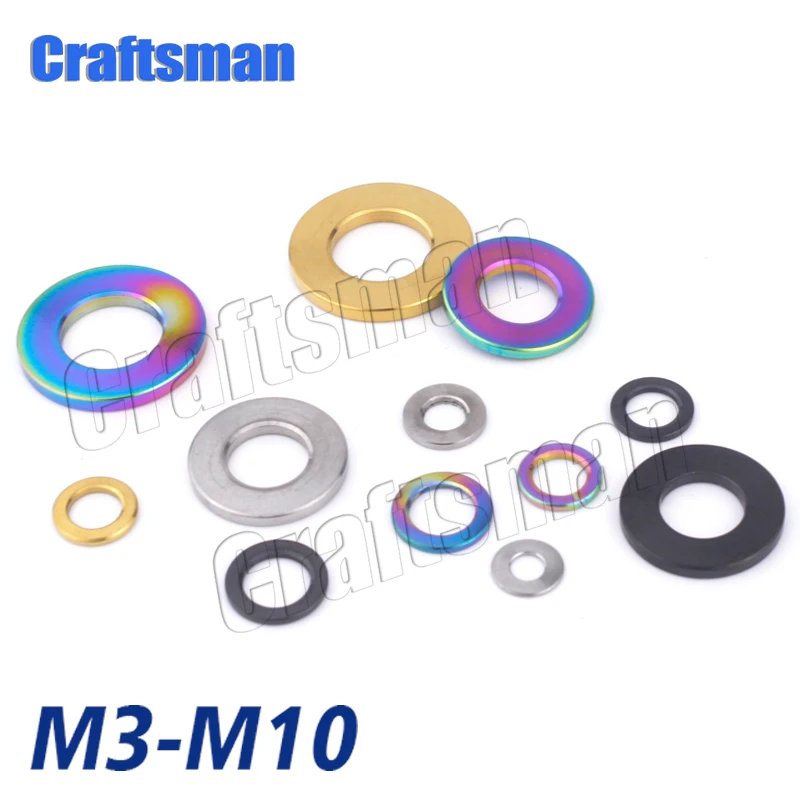 Титановая плоская шайба Craftsman M5, M6, M8, M10, DIN912, титановая прокладка для велосипеда, мотоцикла, запчасти, 1 шт.
Титановая плоская шайба Craftsman M5, M6, M8, M10, DIN912, титановая прокладка для велосипеда, мотоцикла, запчасти, 1 шт.