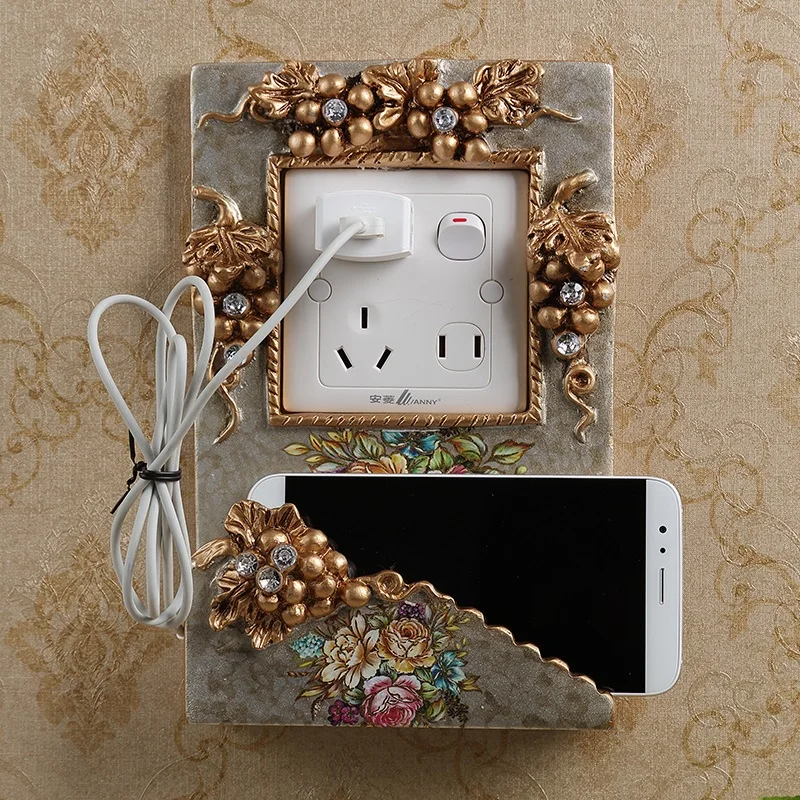 European and American luxury switch STICKER Stickers mobile phone accessories Home Furnishing resin frame wall socket with c
European and American luxury switch STICKER Stickers mobile phone accessories Home Furnishing resin frame wall socket with c