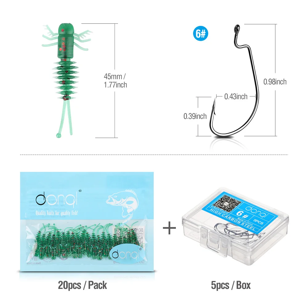 DONQL 20Pcslot Silicone Fishing Lure Artificial Silicone Soft Worm Swimbait 30mm 0.6g Jiging Fishing Bait Tackle Bass Soft Lures主图01 (7)