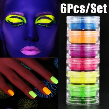 2020 New Nail Phosphor 6Colors/Set Luminous Eyeshadow Powder Women Beauty Nail Glitter Fashion Club Nail Art Sexy Glow at Night
2020 New Nail Phosphor 6Colors/Set Luminous Eyeshadow Powder Women Beauty Nail Glitter Fashion Club Nail Art Sexy Glow at Night
