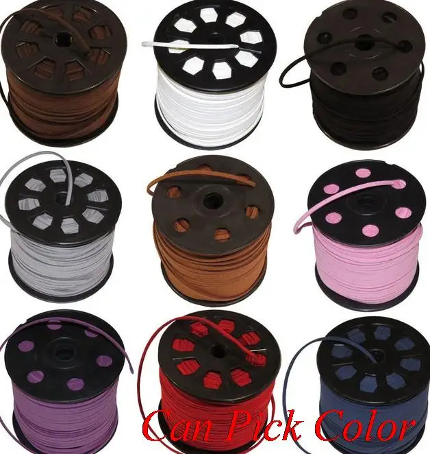 ugy3d 3mm x1 5mm 100 meter black brown Faux Flat Suede velvet Lace Leather Cord Jewelry accessories DIY Rope
ugy3d 3mm x1 5mm 100 meter black brown Faux Flat Suede velvet Lace Leather Cord Jewelry accessories DIY Rope