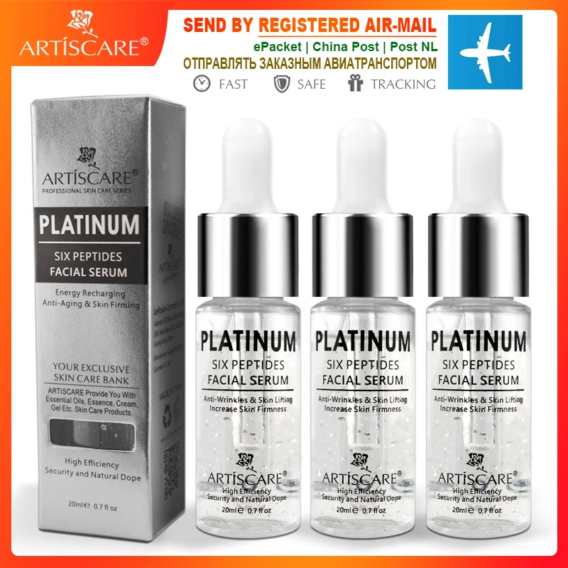 ARTISCARE Platinum Six Peptides Serum for Face 20ml Anti Wrinkles Ageing Hyaluronic Acid Essence Whitening Facial Skin Care 3PCS
ARTISCARE Platinum Six Peptides Serum for Face 20ml Anti Wrinkles Ageing Hyaluronic Acid Essence Whitening Facial Skin Care 3PCS