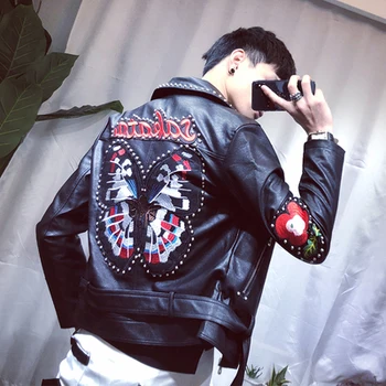 real men Asia size black rivet butterfly/angel embroidery event/short jacket/stage performance/studio/dance/club
real men Asia size black rivet butterfly/angel embroidery event/short jacket/stage performance/studio/dance/club