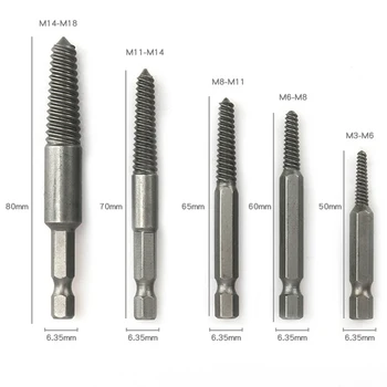 5 Pieces Screw Extractor Drill Vehicle Repair Tools Accessories Damaged Rod Bolt Stud Remover Drill Bits
5 Pieces Screw Extractor Drill Vehicle Repair Tools Accessories Damaged Rod Bolt Stud Remover Drill Bits
