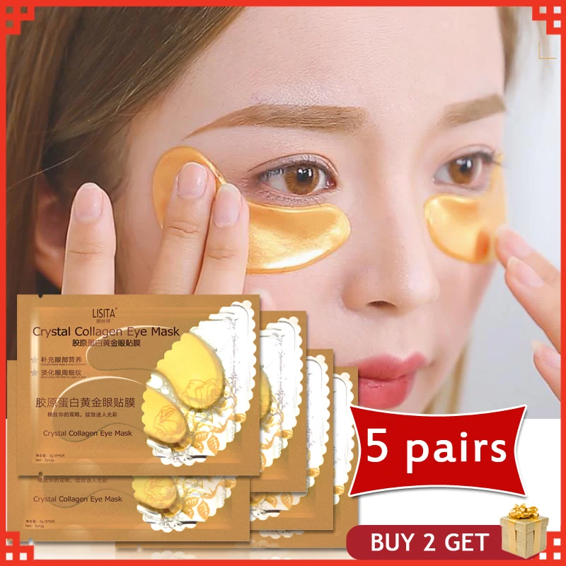 10Pcs=5Pair 24K Gold Crystal Collagen Eye Mask Dark Circles Remove Eye Patches For Eye Care Bags Remove Anti-Aging Wrinkle
10Pcs=5Pair 24K Gold Crystal Collagen Eye Mask Dark Circles Remove Eye Patches For Eye Care Bags Remove Anti-Aging Wrinkle