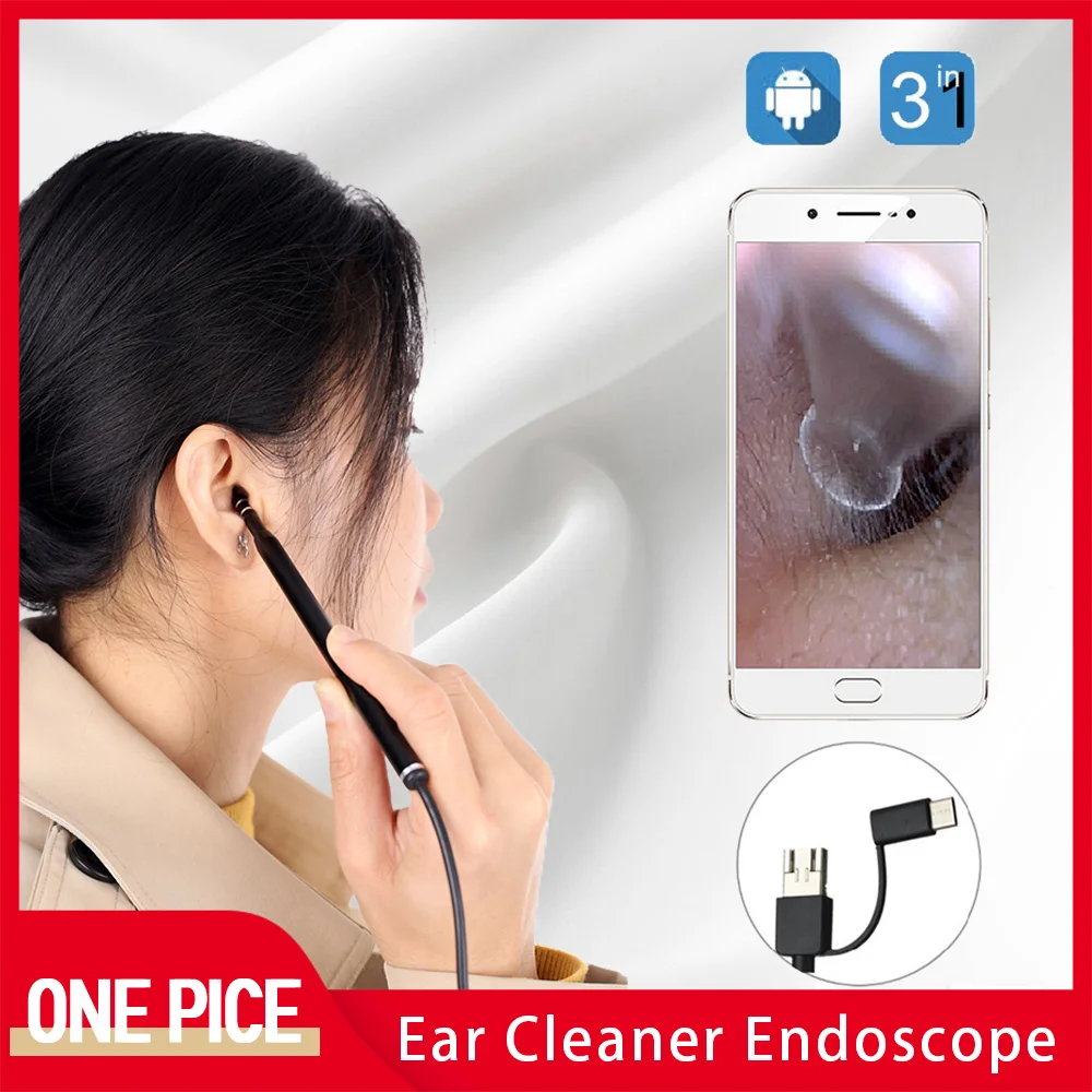 In Ear Cleaning Endoscope 3 in 1 Ear Wax Removal Medical Spoon Mini Camera Visual Ear Mouth Nose Otoscope Support Android PC C2
In Ear Cleaning Endoscope 3 in 1 Ear Wax Removal Medical Spoon Mini Camera Visual Ear Mouth Nose Otoscope Support Android PC C2