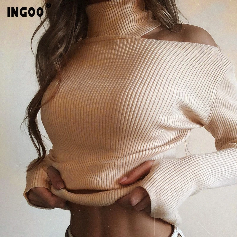 INGOO High neck Women Sweaters Autumn Fashion Cusual Long Sleeve Solid Color Gloves Knitted Off Shoulder Slim Female Sweater
INGOO High neck Women Sweaters Autumn Fashion Cusual Long Sleeve Solid Color Gloves Knitted Off Shoulder Slim Female Sweater