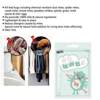 Natural Mite Killer Herbal Mite Exterminating Pad Killing Small Worms Anti-mite Pad Non-Toxic Bed Bugs Cleaner Cushion Bag
Natural Mite Killer Herbal Mite Exterminating Pad Killing Small Worms Anti-mite Pad Non-Toxic Bed Bugs Cleaner Cushion Bag