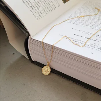 POFUNUO Real 925 Sterling Silver Women Flower Pattern Coin Pendant Necklace For Women Delicate Pure Silver Gold Niche Chokers
POFUNUO Real 925 Sterling Silver Women Flower Pattern Coin Pendant Necklace For Women Delicate Pure Silver Gold Niche Chokers