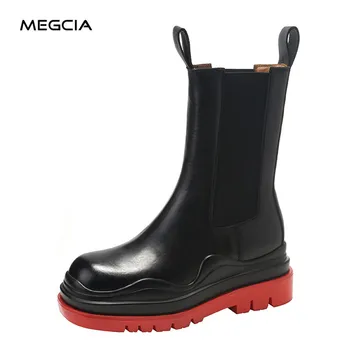MEGCIA Brand Platform Chelsea Boots Women's Mid Calf Boots Genuine Leather Autumn Winter Boots Flat Designer Shoes Black NEW A65
MEGCIA Brand Platform Chelsea Boots Women's Mid Calf Boots Genuine Leather Autumn Winter Boots Flat Designer Shoes Black NEW A65