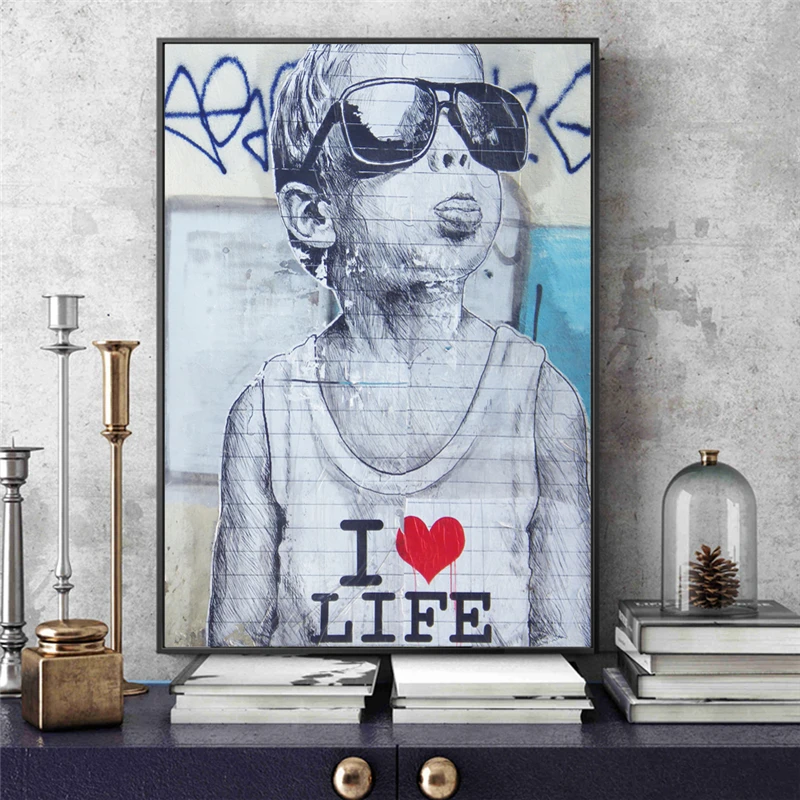Modern Street Art Canvas Prints Love Life Boy Wall Posters and Prints Wall Graffiti Art Pictures Canvas Painting Home Wall Decor
Modern Street Art Canvas Prints Love Life Boy Wall Posters and Prints Wall Graffiti Art Pictures Canvas Painting Home Wall Decor