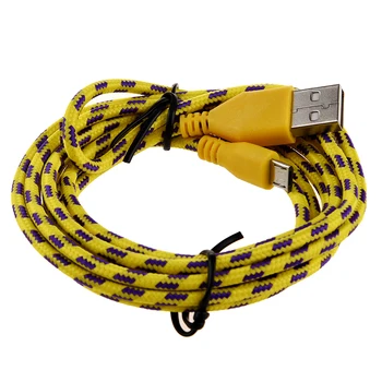 2M Braided Fabric Mini USB Data&Sync Charger Cable Cord For Cell Phone Yellow
2M Braided Fabric Mini USB Data&Sync Charger Cable Cord For Cell Phone Yellow
