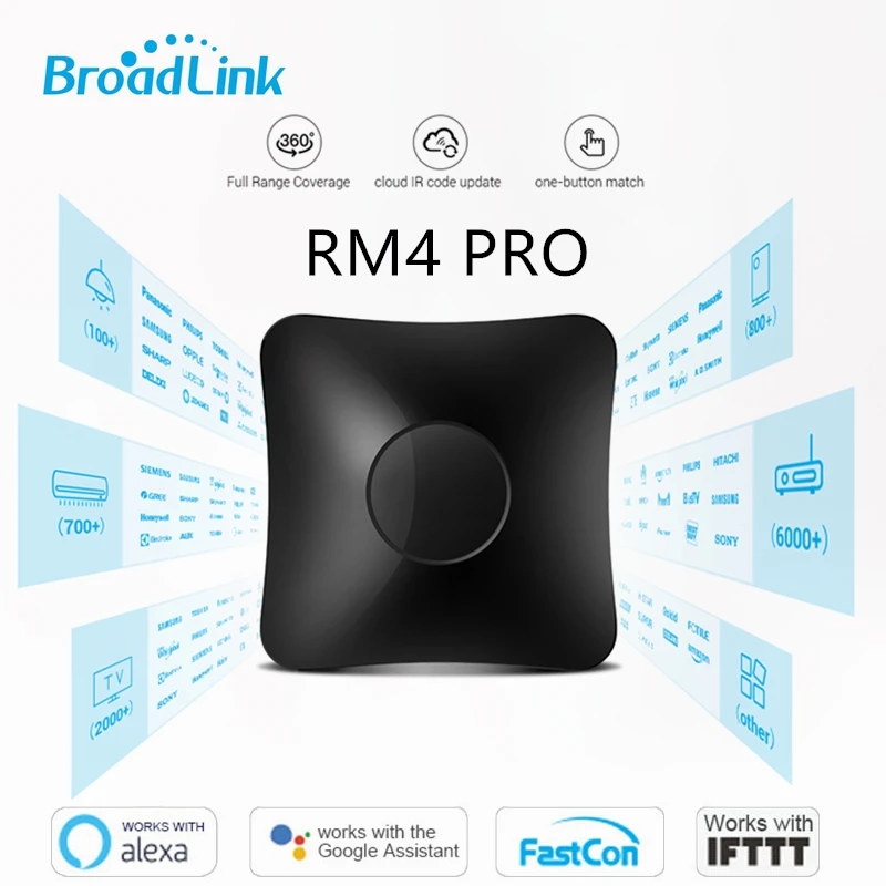 BroadLink RM4 Pro Smart IR and RF Universal Remote Controller Smart Home Switch Support Alexa Google Home Voice Control Domotica
BroadLink RM4 Pro Smart IR and RF Universal Remote Controller Smart Home Switch Support Alexa Google Home Voice Control Domotica