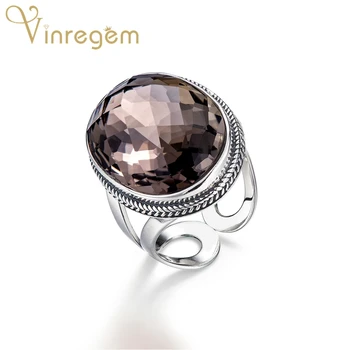 Vinregem Branded 925 Solid Sterling Silver Nature Smoky Quartz Gemstone Wedding Engagement Antique Ring Fine Jewelry Wholesale
Vinregem Branded 925 Solid Sterling Silver Nature Smoky Quartz Gemstone Wedding Engagement Antique Ring Fine Jewelry Wholesale