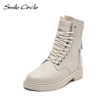 Smile Circle Autumn Ankle Boots Women Flat Platform shoes winter boots fashion Round Toe Back zipper Ladies shoes 2019
Smile Circle Autumn Ankle Boots Women Flat Platform shoes winter boots fashion Round Toe Back zipper Ladies shoes 2019