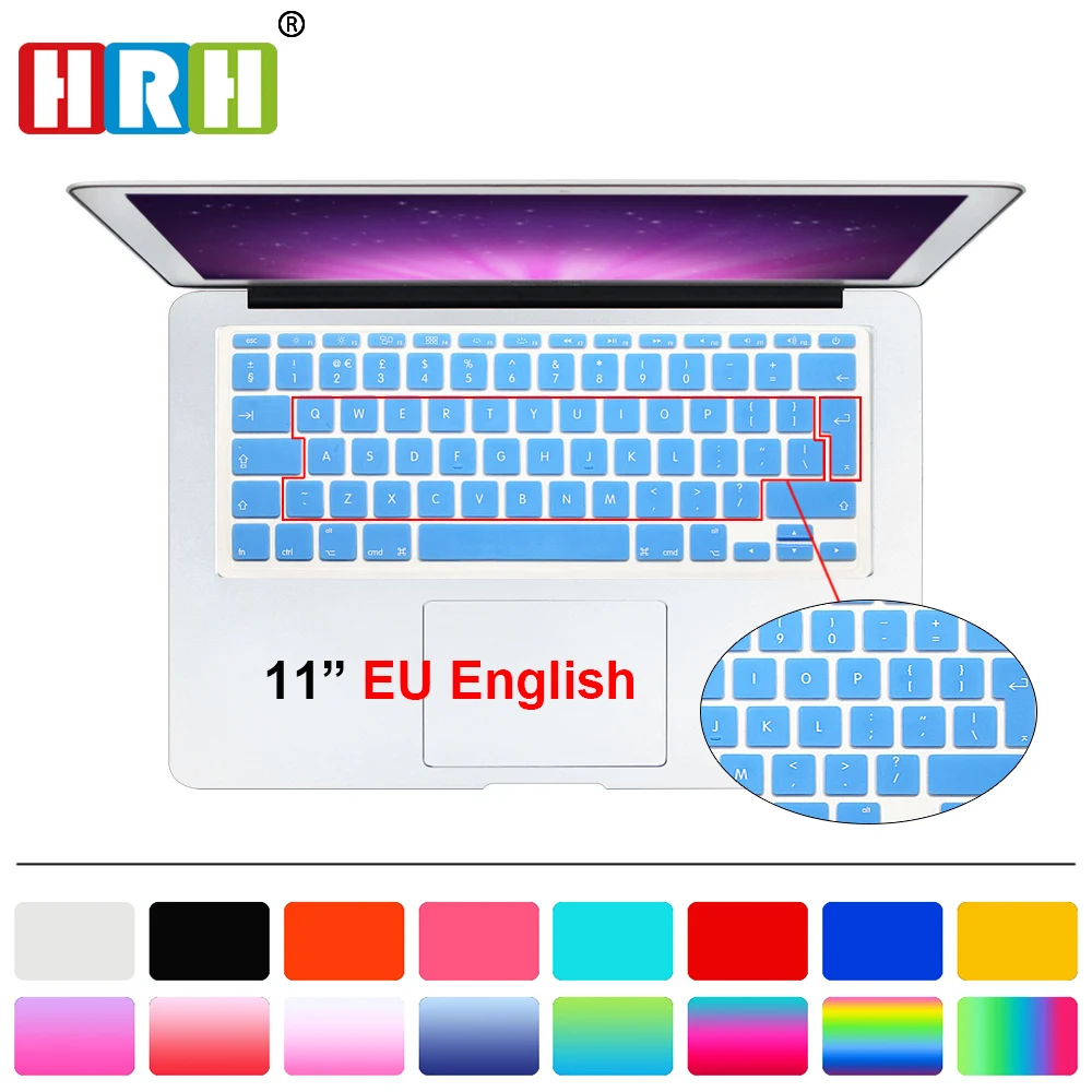 Free Ship Silicone UK EU layout Keyboard Cover skin protector sticker protective film For Apple Macbook Air 11.6" inch
Free Ship Silicone UK EU layout Keyboard Cover skin protector sticker protective film For Apple Macbook Air 11.6" inch