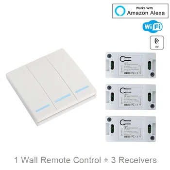 

QIACHIP WiFi Smart Switch Wireless Remote Control Light Timer Relay Switches AC 110V 220V Home Automation Work With Amazon Alexa