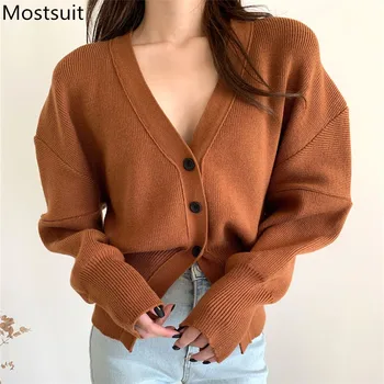 Stylish Korean Knitted Sweaters Cardigans Women Long Sleeve V-neck Single Breasted Tops Vintage Fashion Ladies Jumpers Cardigan
Stylish Korean Knitted Sweaters Cardigans Women Long Sleeve V-neck Single Breasted Tops Vintage Fashion Ladies Jumpers Cardigan