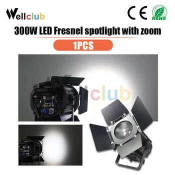 200w/300w Led Fresnel Spotlight Dmx Led Profile Spot Light Auto/Manual Zoom Version Studio Light 3200/5600K for Photo